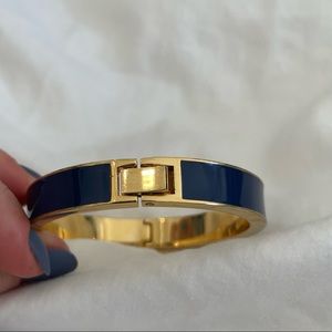 J.CREW - Gold / Blue Enamel Bangle